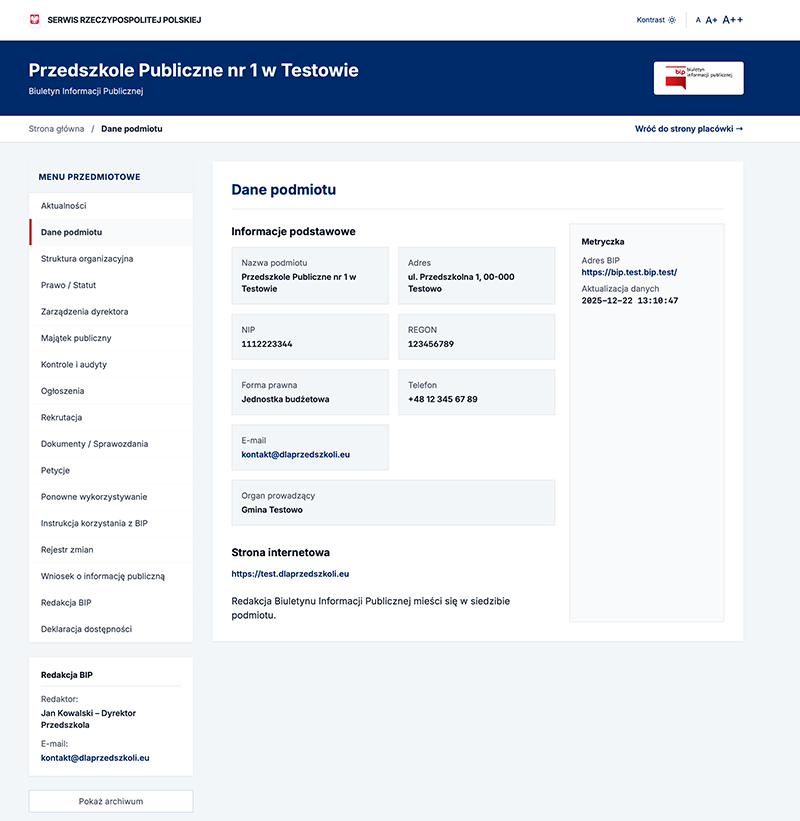 Zamów własną stronę BIP